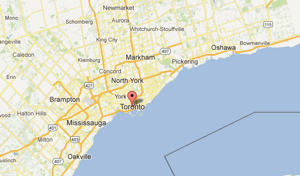 Greater Toronto area map