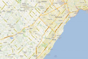 Mississauga Oakville map